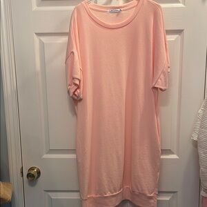 Pink Oversized T-Shirt Dress